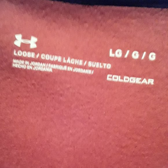 Under Armour Mens Burgundy/Black long sleeve pullover size L NWT - Picture 4 of 7